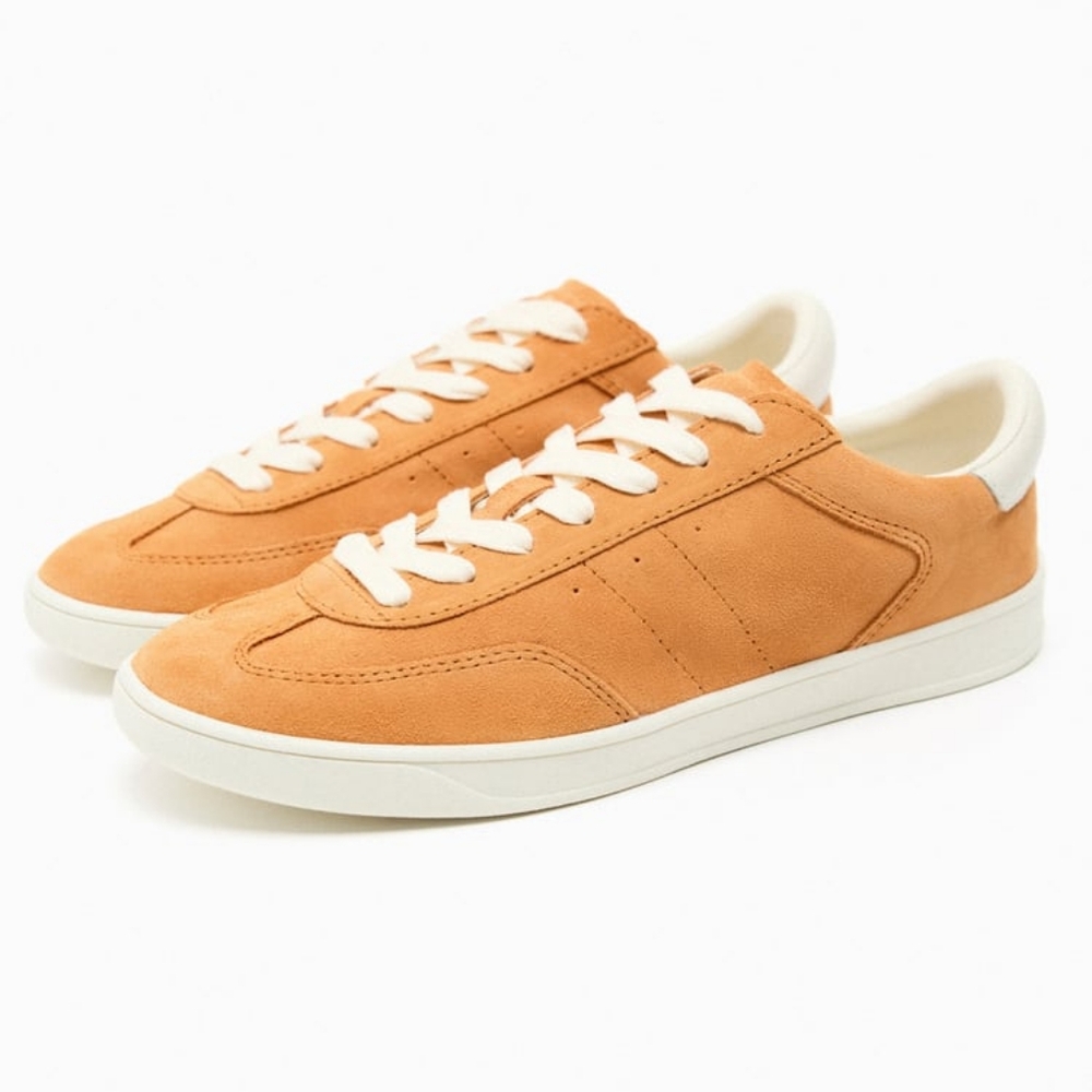 Zara Leather Athletic Lace-up Sneakers